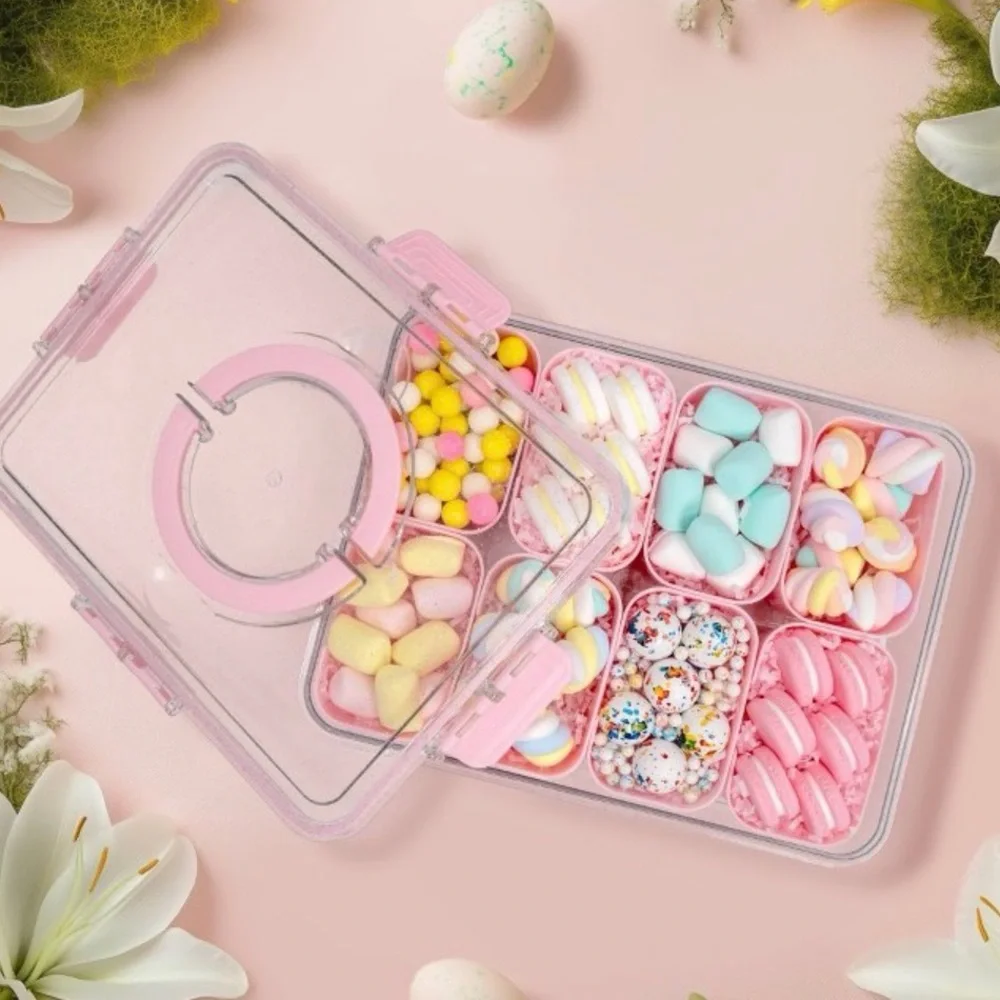 Cook with Color Sparkle Snack Box Food Storage Container Pink